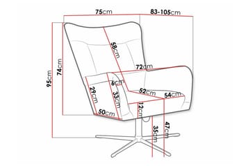 Carney Fåtölj Red - Møbler - Stoler - Lenestoler