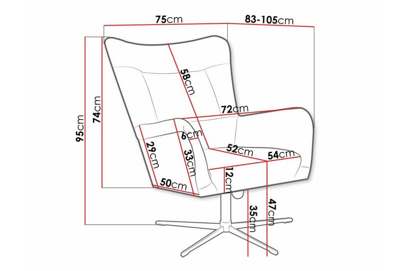 Carney Fåtölj Red - Møbler - Stoler - Lenestoler