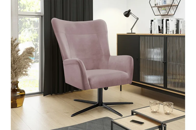 Carney Fåtölj Pink/Black - Møbler - Stoler - Lenestoler