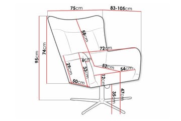 Carney Fåtölj Pink/Black - Møbler - Stoler - Lenestoler