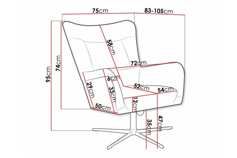 Carney Fåtölj Pink/Black - Møbler - Stoler - Lenestoler