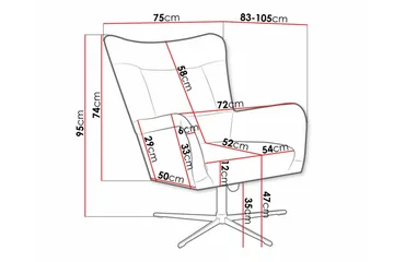 Carney Fåtölj Pink/Black - Møbler - Stoler - Lenestoler