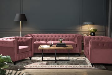 Chesterfield Lyx Lenestol - Rosa - Møbler - Stoler - Lenestoler - Chesterfield lenestol