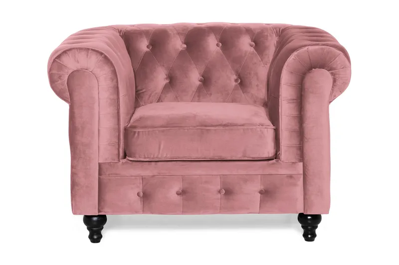 Chesterfield Lyx Lenestol - Rosa - Møbler - Stoler - Lenestoler - Chesterfield lenestol