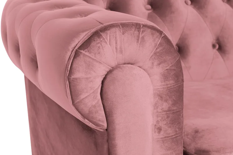 Chesterfield Lyx Lenestol - Rosa - Møbler - Stoler - Lenestoler - Chesterfield lenestol