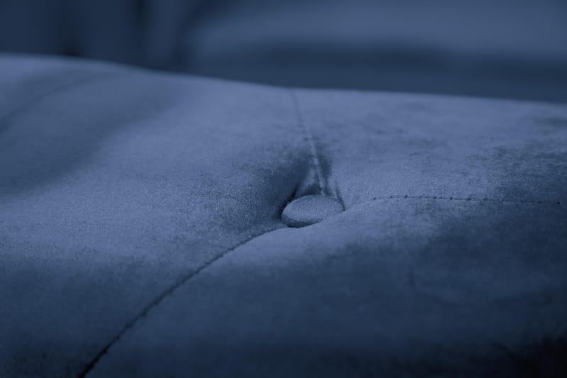 Chesterfield Lyx Stor behagelig dyp fløyelfotøyd – Fotøyd til stue - Blå Fløyel - Møbler - Stoler - Lenestoler - Chesterfield lenestol