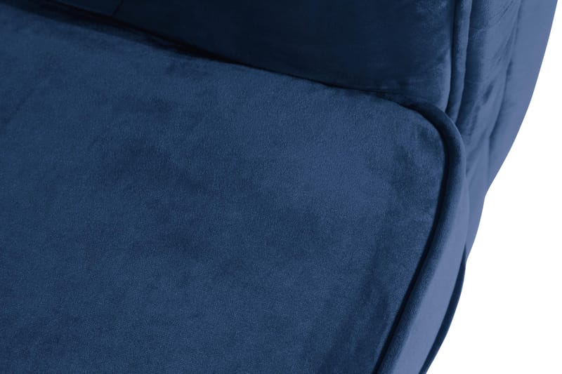 Chesterfield Lyx Stor behagelig dyp fløyelfotøyd – Fotøyd til stue - Blå Fløyel - Møbler - Stoler - Lenestoler - Chesterfield lenestol