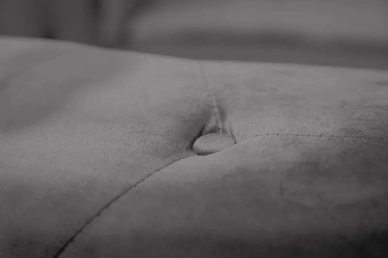 Chesterfield Lyx Stor behagelig dyp fløyelfotøyd – Fotøyd til stue - Mørkegrå Fløyel - Møbler - Stoler - Lenestoler - Chesterfield lenestol