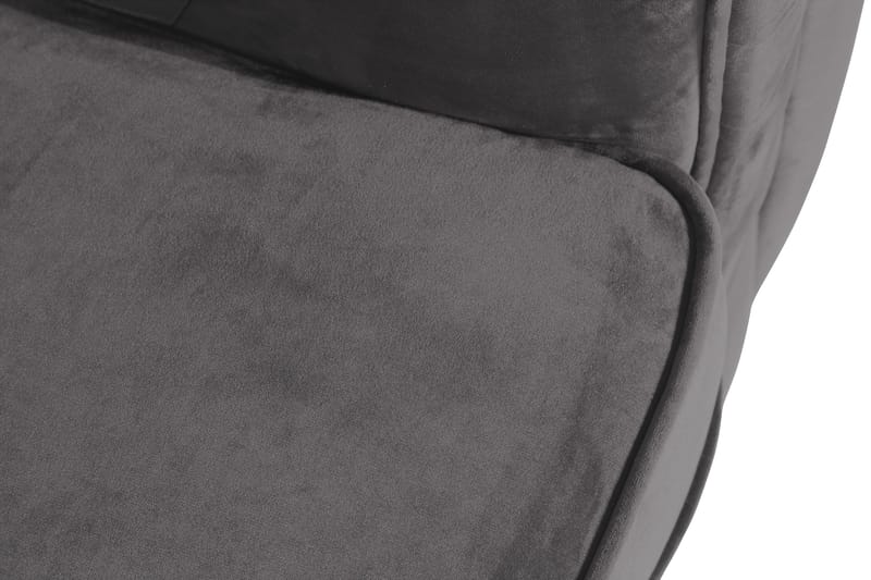 Chesterfield Lyx Stor behagelig dyp fløyelfotøyd – Fotøyd til stue - Mørkegrå Fløyel - Møbler - Stoler - Lenestoler - Chesterfield lenestol