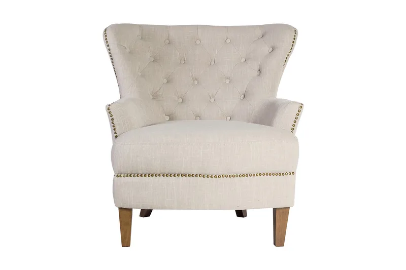 Lenestol HOLMES 79x85xH98cm beige - Møbler - Stoler - Lenestoler - Chesterfield lenestol