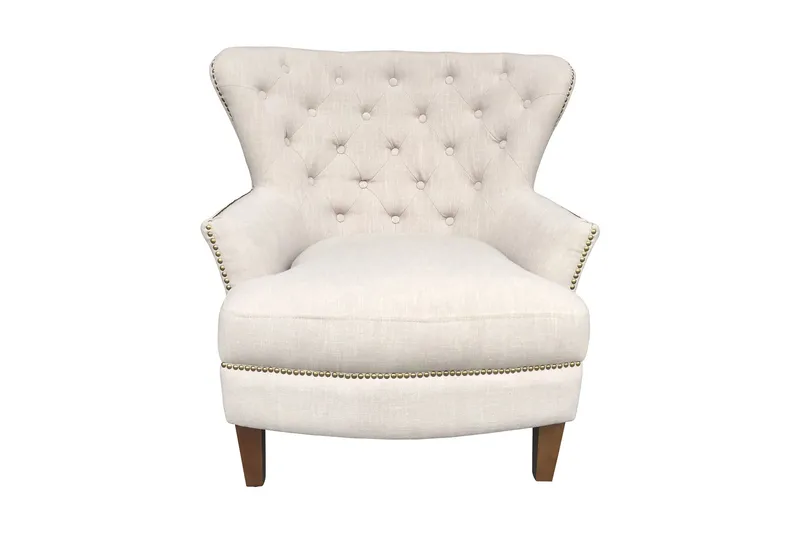 Lenestol HOLMES 79x85xH98cm beige - Møbler - Stoler - Lenestoler - Chesterfield lenestol