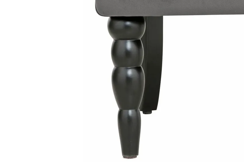 Naoki Lenestol Fløyel - Grå - Møbler - Stoler - Lenestoler - Chesterfield lenestol