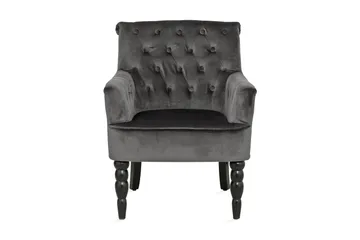 Naoki Lenestol Fløyel - Grå - Møbler - Stoler - Lenestoler - Chesterfield lenestol