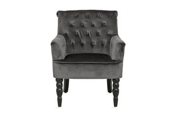 Naoki Lenestol Fløyel - Grå - Møbler - Stoler - Lenestoler - Chesterfield lenestol