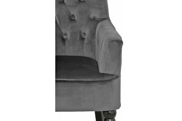 Naoki Lenestol Fløyel - Grå - Møbler - Stoler - Lenestoler - Chesterfield lenestol