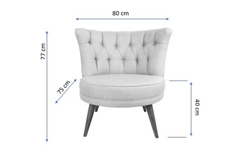 Vollbracht Lenestol - Beige - Møbler - Stoler - Lenestoler - Chesterfield lenestol