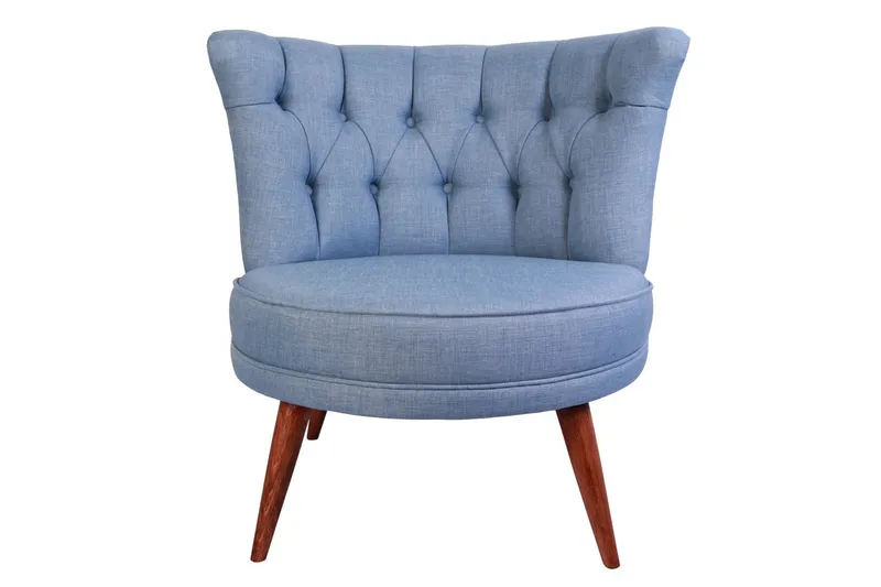 Vollbracht Lenestol - Blå - Møbler - Stoler - Lenestoler - Chesterfield lenestol