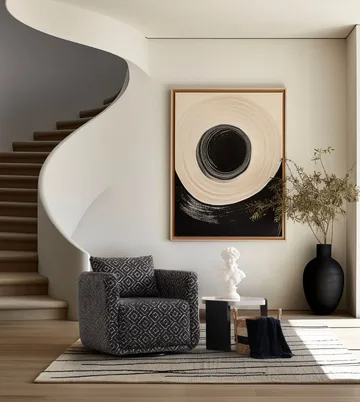 Childress lenestol Chenille - Svart / Hvit - Møbler - Stoler - Lenestoler - Ørelappstol