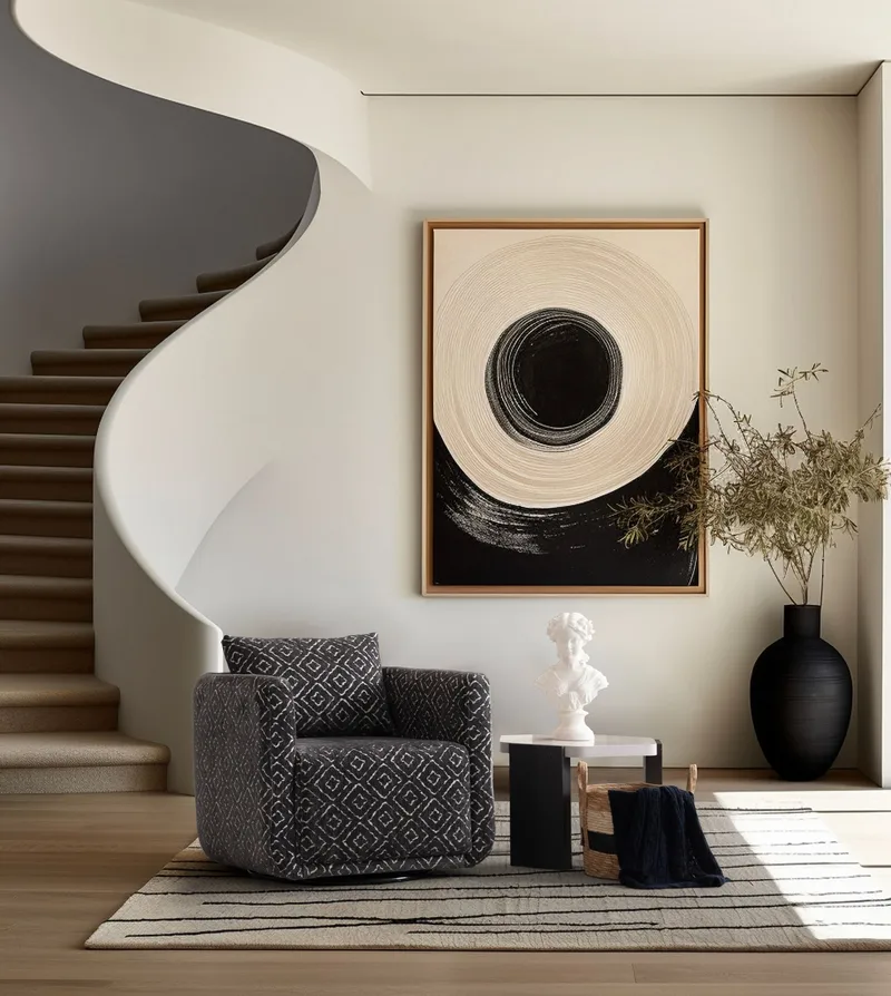 Childress lenestol Chenille - Svart / Hvit - Møbler - Stoler - Lenestoler