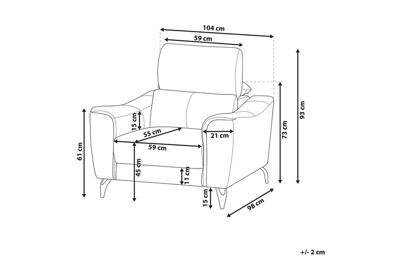 Collessie Lenestol - Brun - Møbler - Stoler - Lenestoler