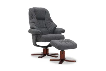 Comfy Lenestol med Snurr Tekstil - Grå - Møbler - Stoler - Lenestoler - Recliner