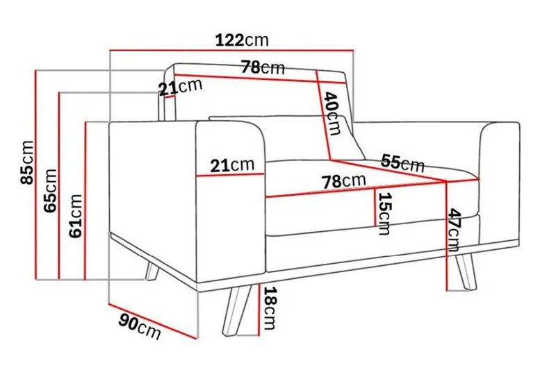Copenhagen Lenestol - Beige - Møbler - Stoler - Lenestoler - Fløyelslenestol