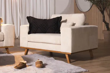 Copenhagen Lenestol Cordfløyel - Beige - Møbler - Stoler - Lenestoler