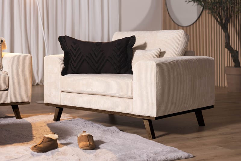 Copenhagen Lenestol Cordfløyel - Beige - Møbler - Stoler - Lenestoler