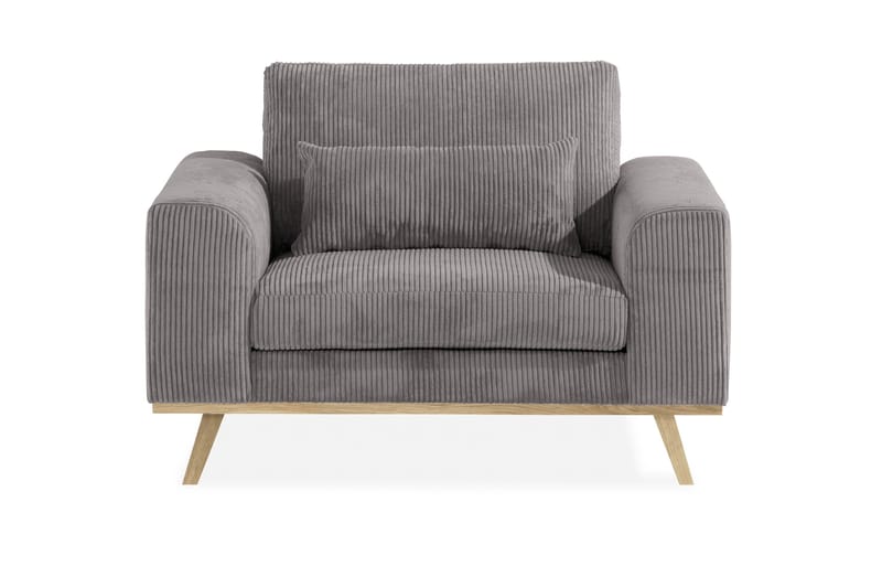 Copenhagen Lenestol Cordfløyel - Grå - Møbler - Stoler - Lenestoler