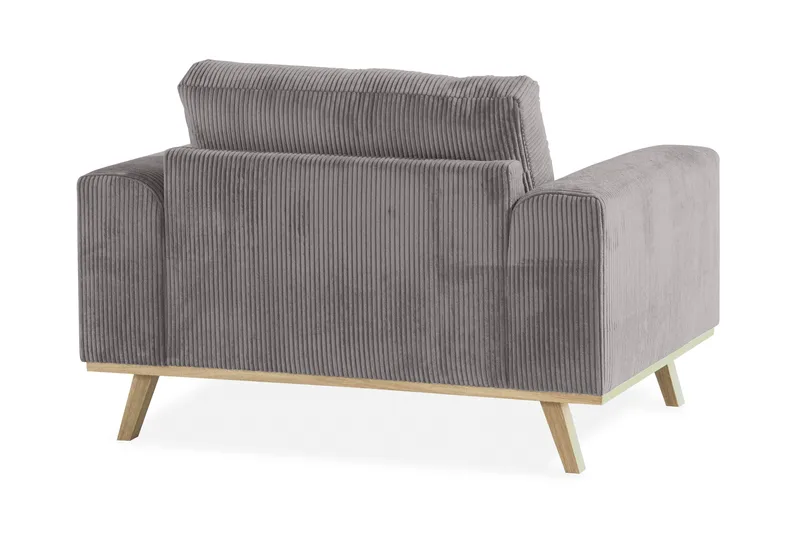 Copenhagen Lenestol Cordfløyel - Grå - Møbler - Stoler - Lenestoler