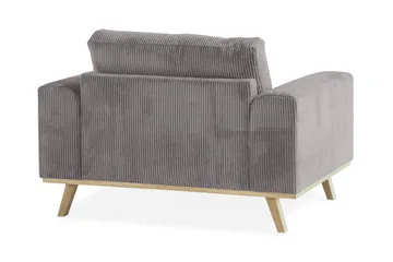 Copenhagen Lenestol Cordfløyel - Grå - Møbler - Stoler - Lenestoler