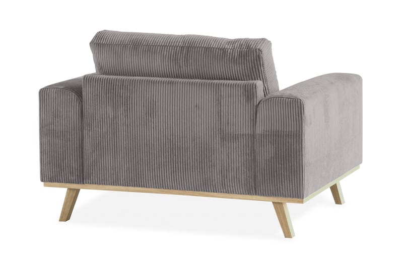 Copenhagen Lenestol Cordfløyel - Grå - Møbler - Stoler - Lenestoler