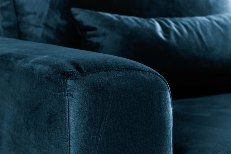 Copenhagen Lenestol Fløyel - Blå - Møbler - Stoler - Lenestoler - Fløyelslenestol