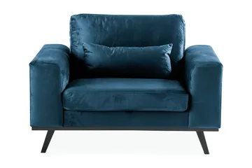 Copenhagen Lenestol Fløyel - Blå - Møbler - Stoler - Lenestoler - Fløyelslenestol