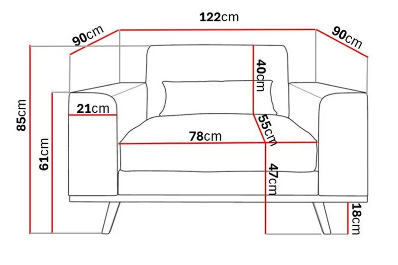 Copenhagen Lenestol - Mørkegrå - Møbler - Stoler - Lenestoler