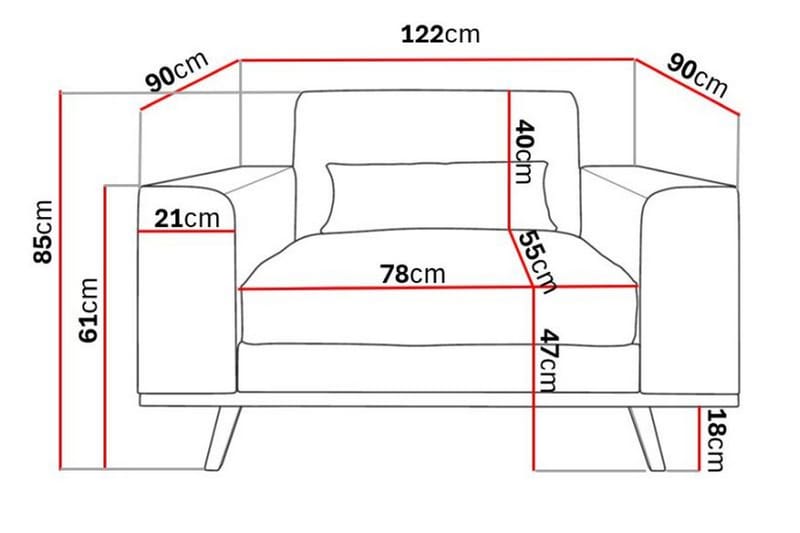 Copenhagen Lenestol - Mørkegrå - Møbler - Stoler - Lenestoler