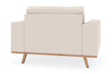 Copenhagen Lenestol med Fotskammel - Lysebeige - Møbler - Stoler - Lenestoler - Lenestol med fotskammel