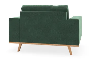 Copenhagen Lenestol med Fotskammel - Mørkegrønn - Møbler - Stoler - Lenestoler