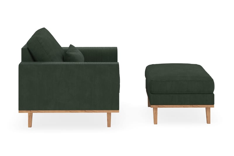 Copenhagen Liggelenestol med fotskammel - Mørkegrønn - Møbler - Stoler - Lenestoler - Lenestol med fotskammel