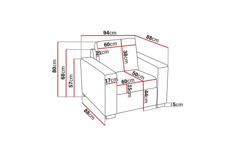 Crazy Lenestol - Svart Kunstlær - Møbler - Stoler - Lenestoler