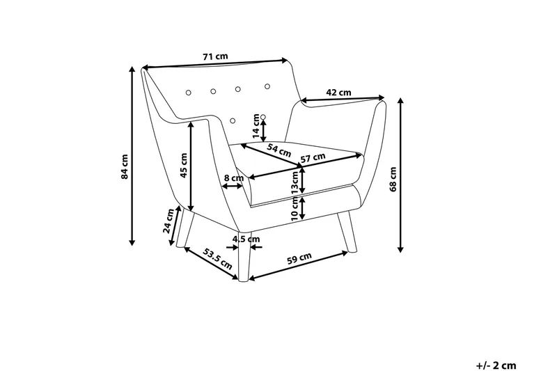 Drammen Lenestol - Grå - Møbler - Stoler - Lenestoler