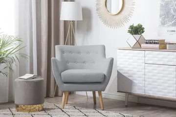 Drammen Lenestol - Grå - Møbler - Stoler - Lenestoler