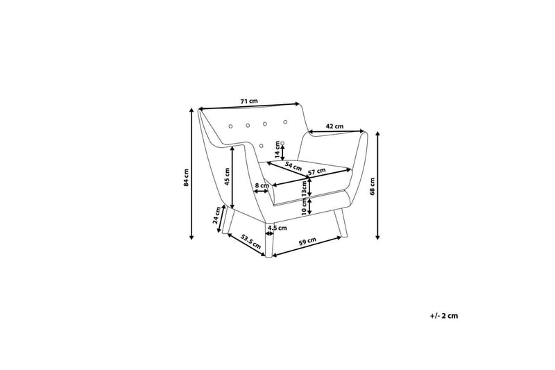 Drammen Lenestol - Rosa - Møbler - Stoler - Lenestoler