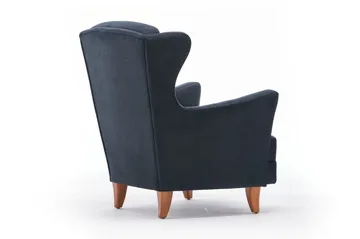 Edgara Lenestol - Fløyel/Antrasitt/Natur - Møbler - Stoler - Lenestoler - Fløyelslenestol