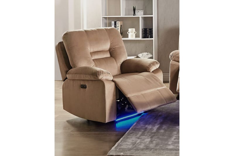 Elektrisk reclinerlenestol Rovik Beige - Beige - Møbler - Stoler - Lenestoler - Recliner