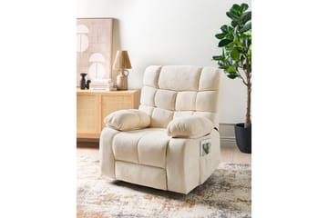 Elektrisk reclinerstol Ares Lysebeige - Lysebeige - Møbler - Stoler - Lenestoler - Liggestol
