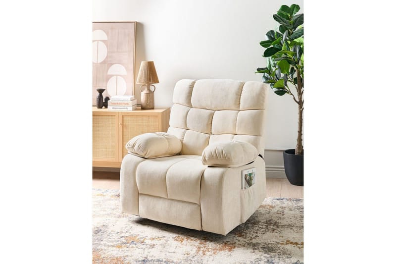 Elektrisk reclinerstol Ares Lysebeige - Lysebeige - Møbler - Stoler - Lenestoler - Recliner
