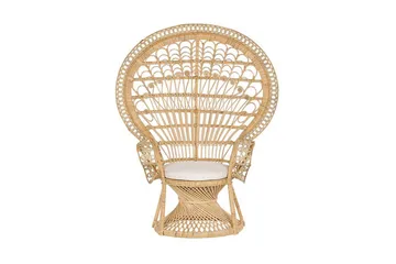 Emmanuelle Stol Påfugl - Rotting/Beige - Møbler - Stoler - Lenestoler