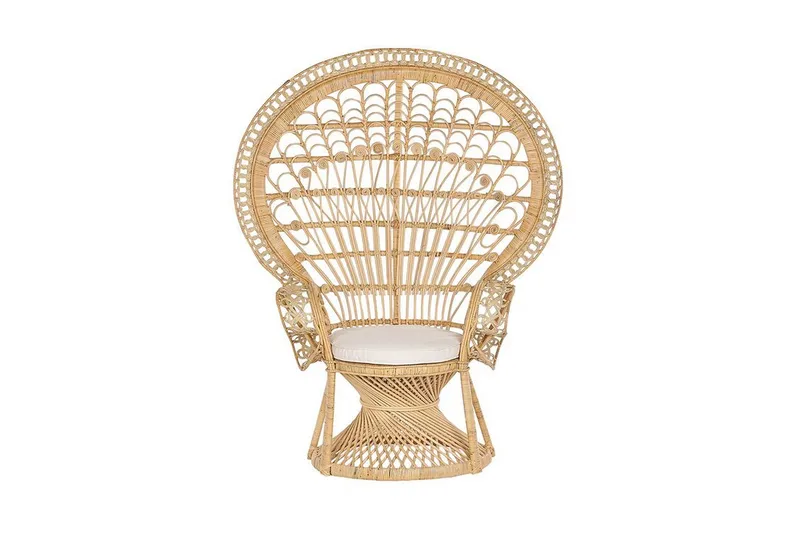 Emmanuelle Stol Påfugl - Rotting/Beige - Møbler - Stoler - Lenestoler