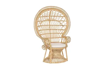 Emmanuelle Stol Påfugl - Rotting/Beige - Møbler - Stoler - Lenestoler